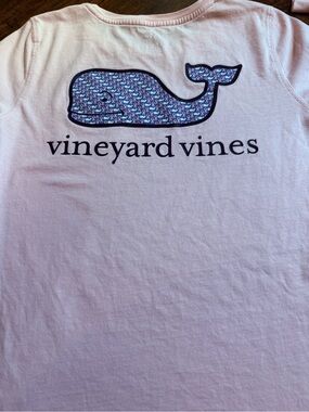 Vineyard Vines Light Pink Breast Cancer Awareness Long Sleeved Pocket Tee XXS